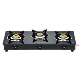 Surya Flame "SPLENDOR GLASS COOKTOP" L.P.G 3 Burner, ISI Certified with 2 Years Warranty